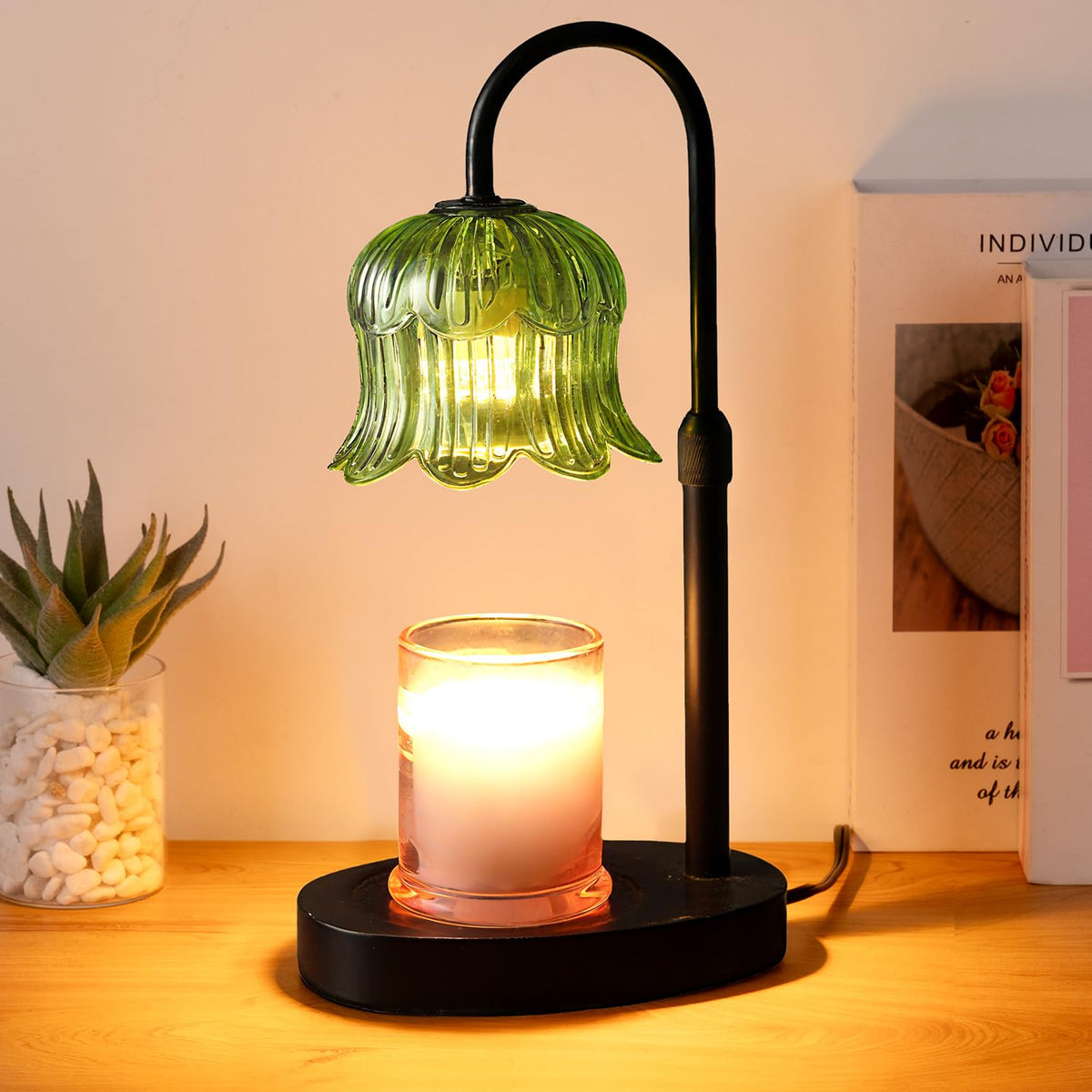 CRMILL candle warmer lamp with bronze finish creates a warm ambiance for any room