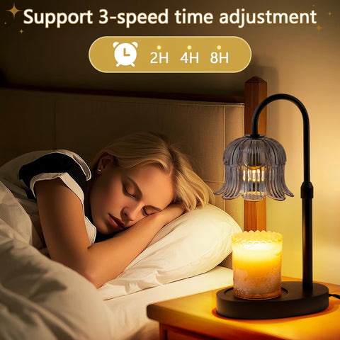 CRMILL Candle Warmer Lamp with dimmable heat for flexible ambiance.