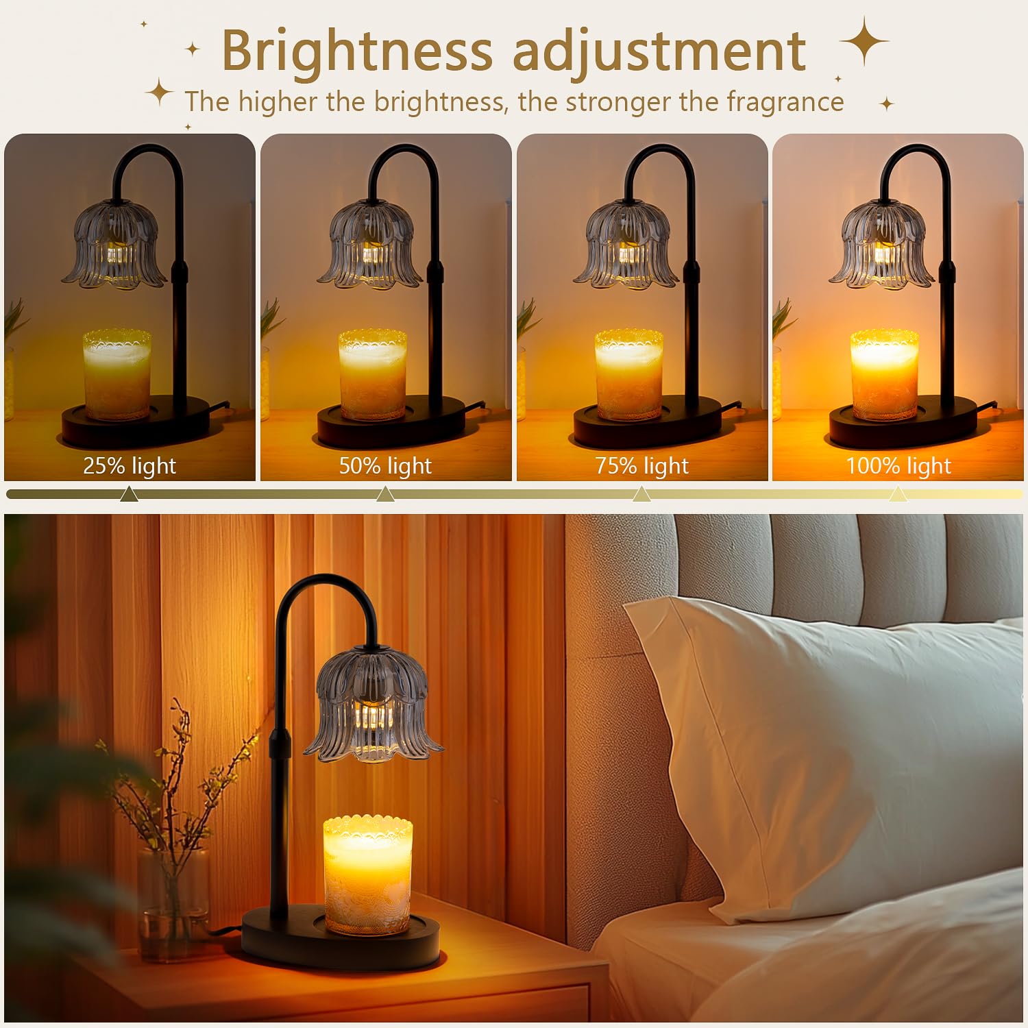 CRMILL Candle Warmer Lamp flameless safety for worry-free ambiance.