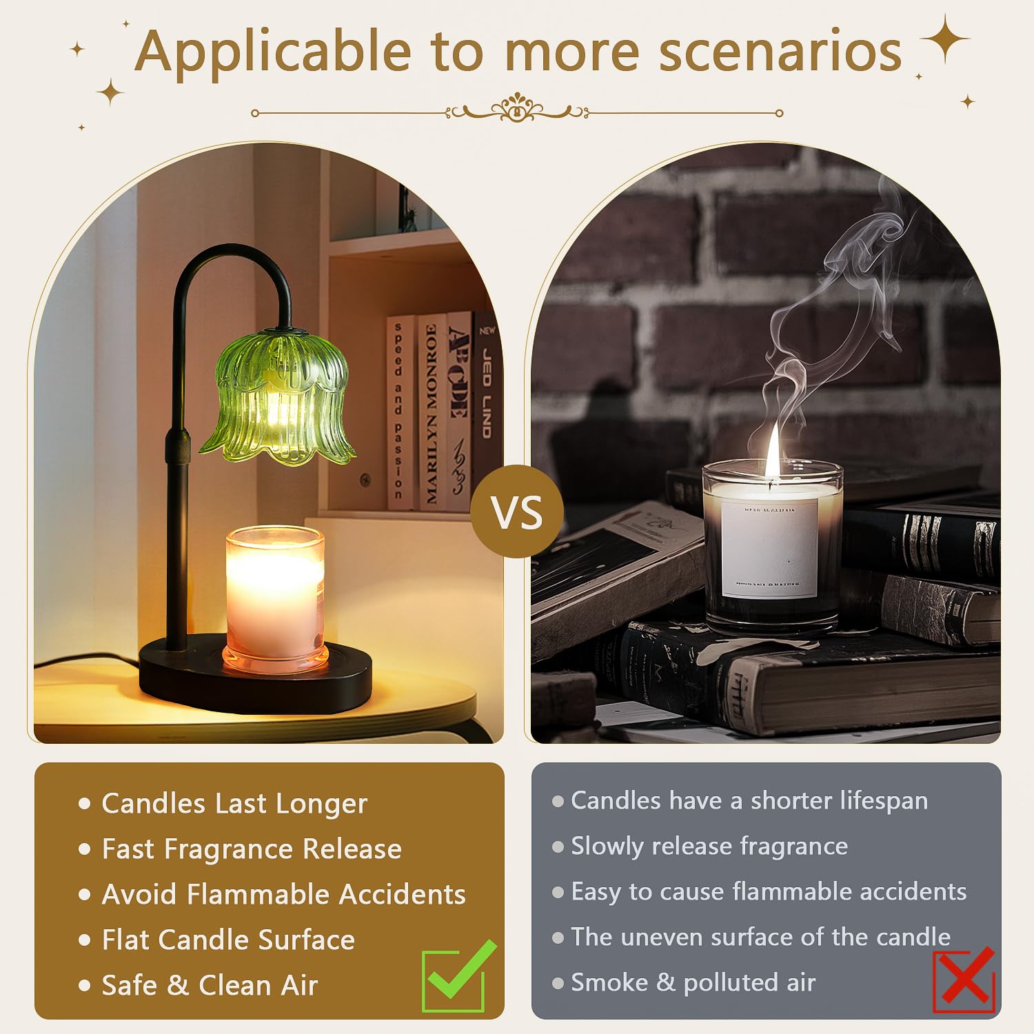 CRMILL compact wax warmer fits bedside, desk, or small spaces