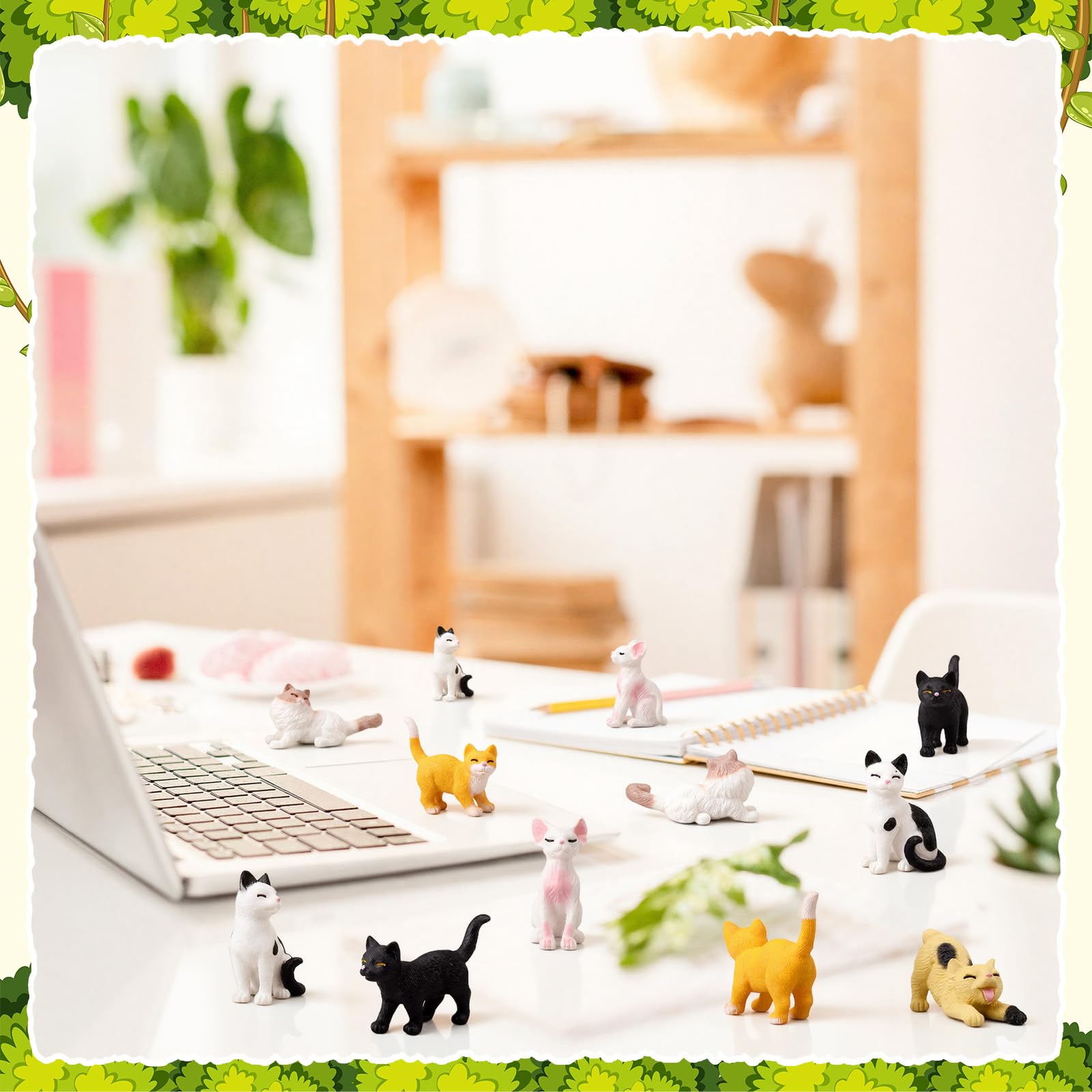 CroBlissful cat figurines add garden-terrain charm to terrariums and fairy landscapes.