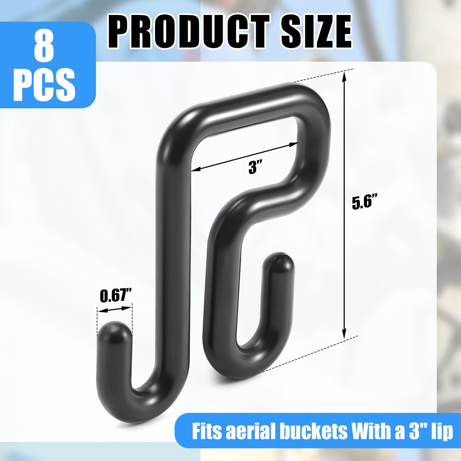 CroBlissful eight pack bucket hooks expanding workspace on aerial buckets
