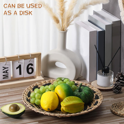 CroBlissful wall baskets used as decorative table mats in Bohemian style.