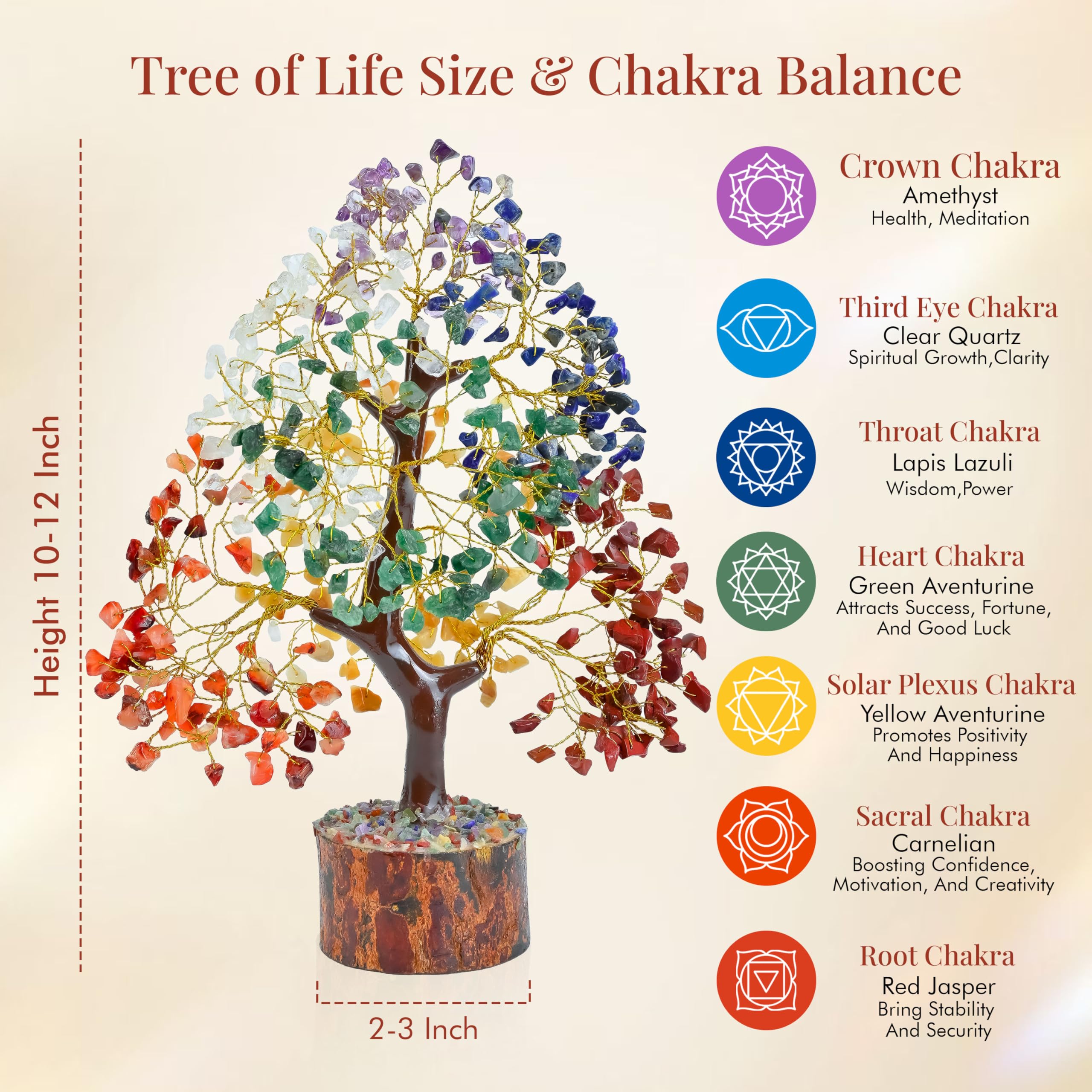 Crocon Original crystal tree office decor adds color and focus