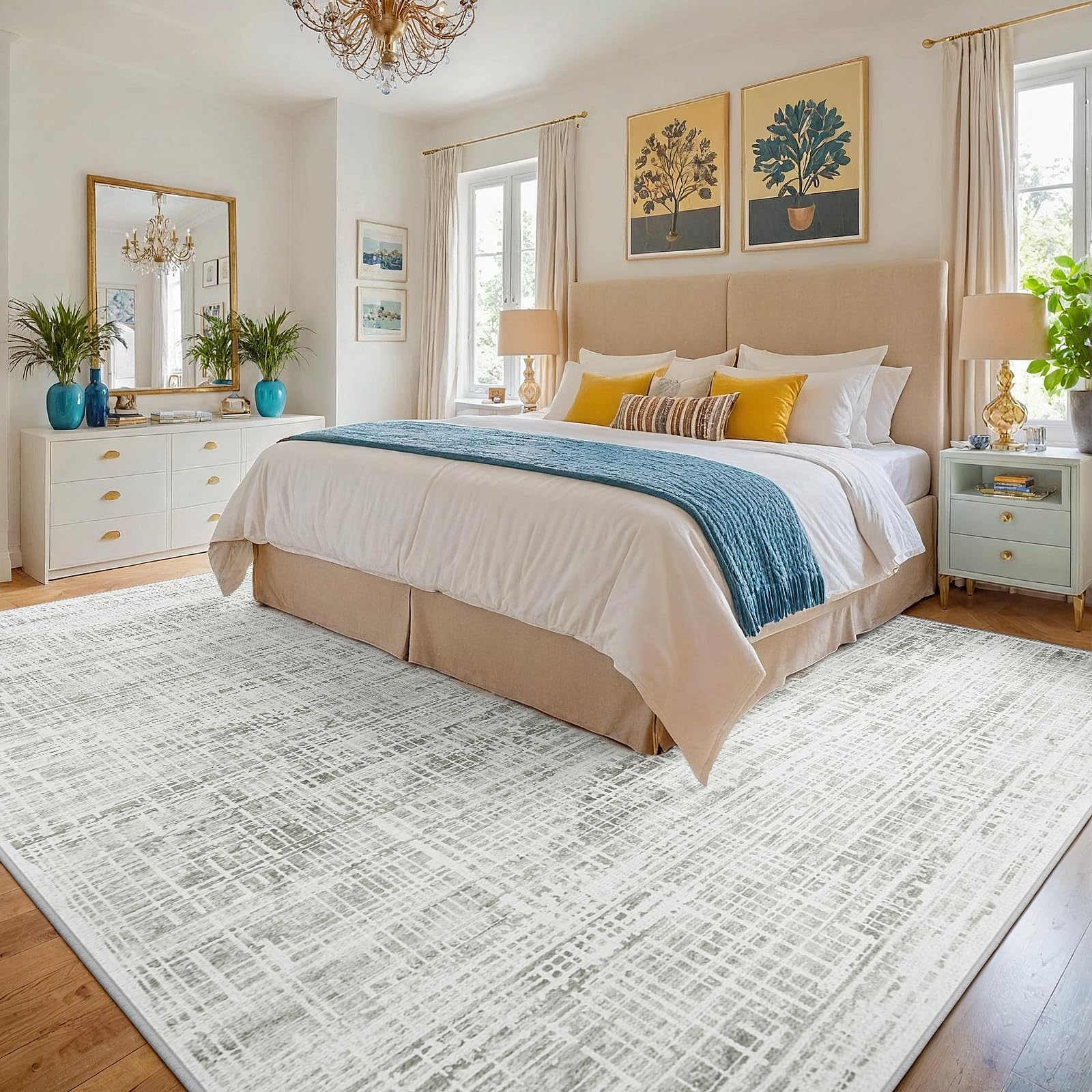 Crority washable 9x12 area rug; quick refresh after spills.