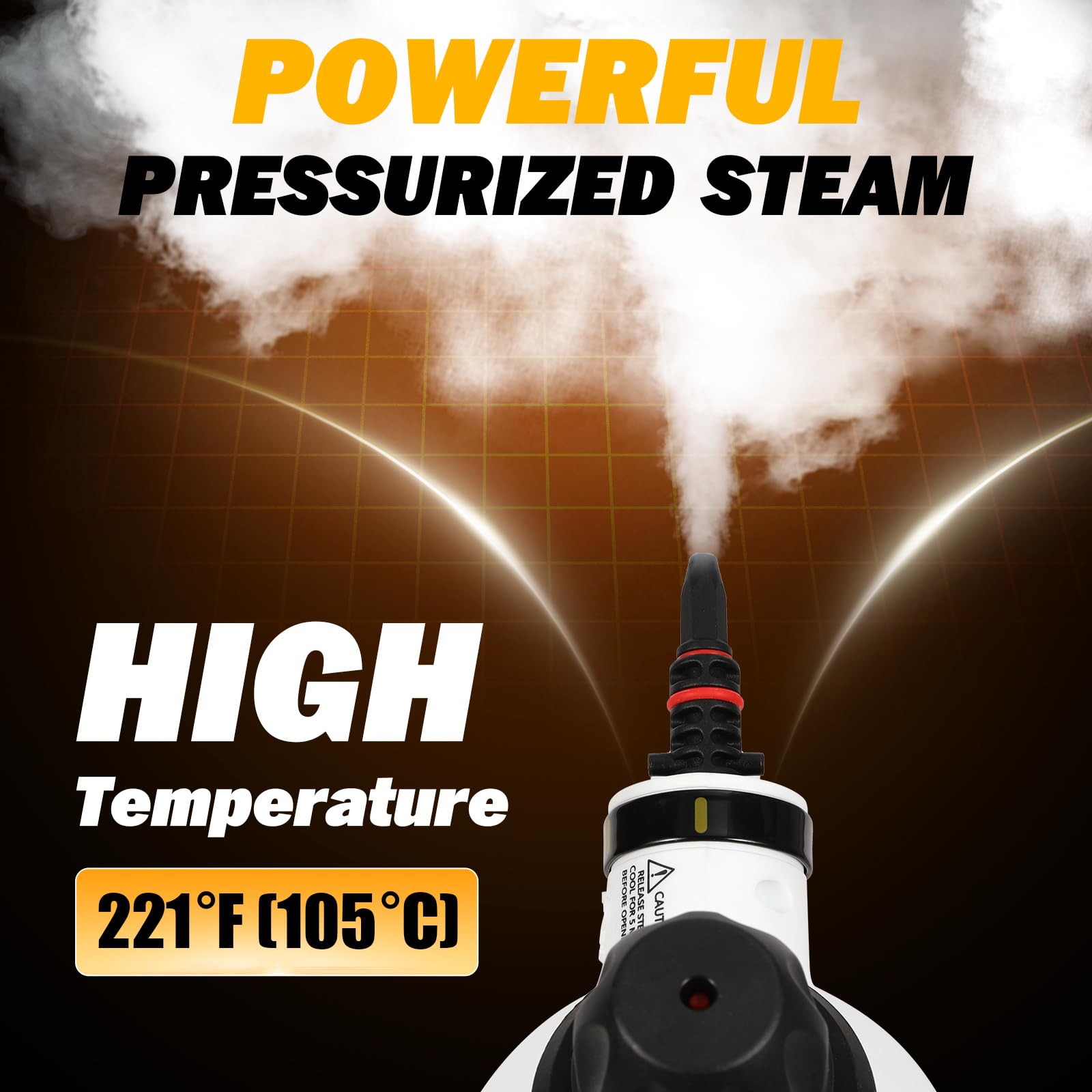 Crossing River steam cleaner in kitchen use to cut grease and sanitize surfaces