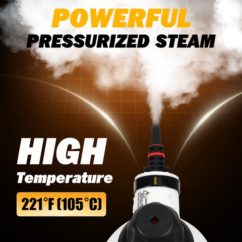 Crossing River steam cleaner in kitchen use to cut grease and sanitize surfaces