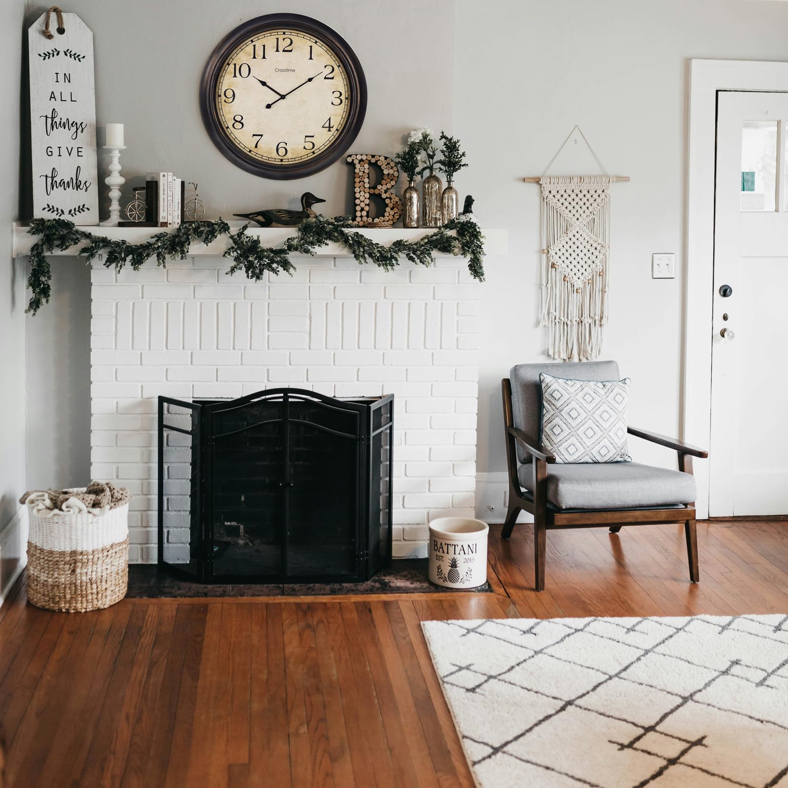Crosstime large diameter 24-inch clock makes a bold room statement.