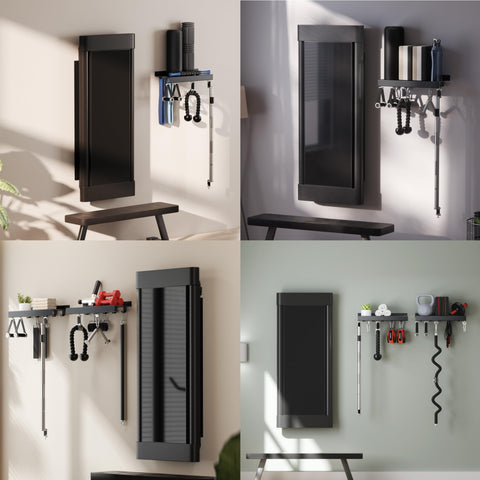 Crostice sturdy, sleek metal construction suitable for wall-mounted gym racks.