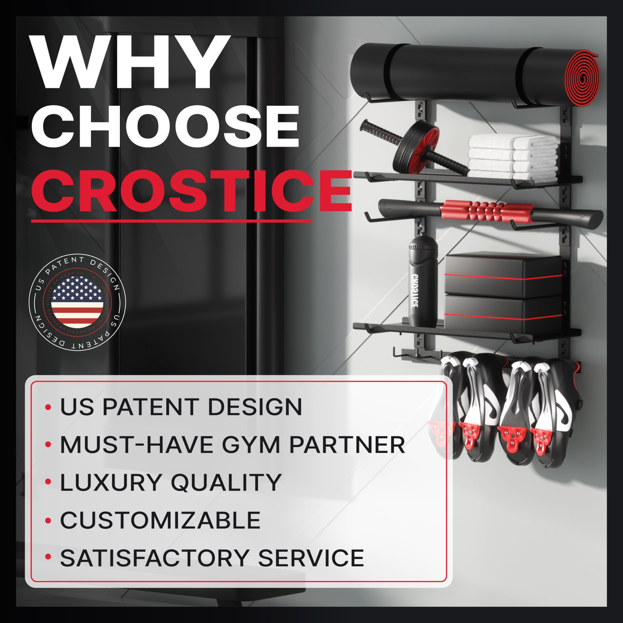 Crostice wall-mounted design enables quick installation and clean wall integration.