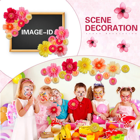 Crowye lightweight decor flowers are easy to assemble for quick party setup