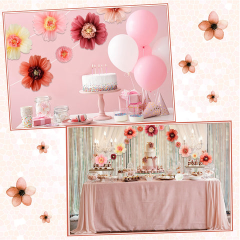 Crowye carnival party décor flowers for vibrant centerpieces