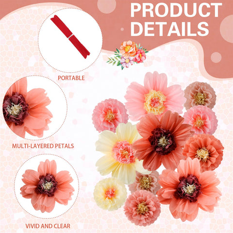 Crowye easy-assembly tissue paper flowers for quick decoration setup