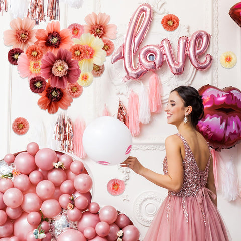 Crowye multicolor paper flowers ideal for fiesta and wedding decor