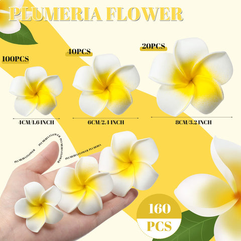 Crowye plumeria foam flower 2-4inch wreath decoration for events.