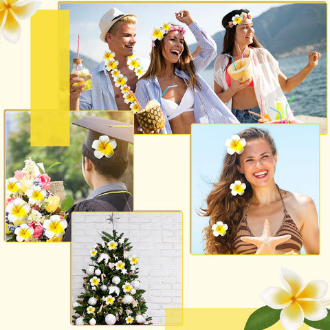 Crowye plumeria foam flower 3.2-inch lightweight craft embellishment.