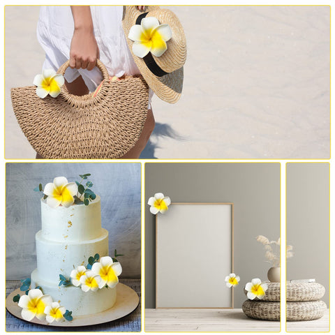 Crowye plumeria foam flower decorative layer for weddings and parties.