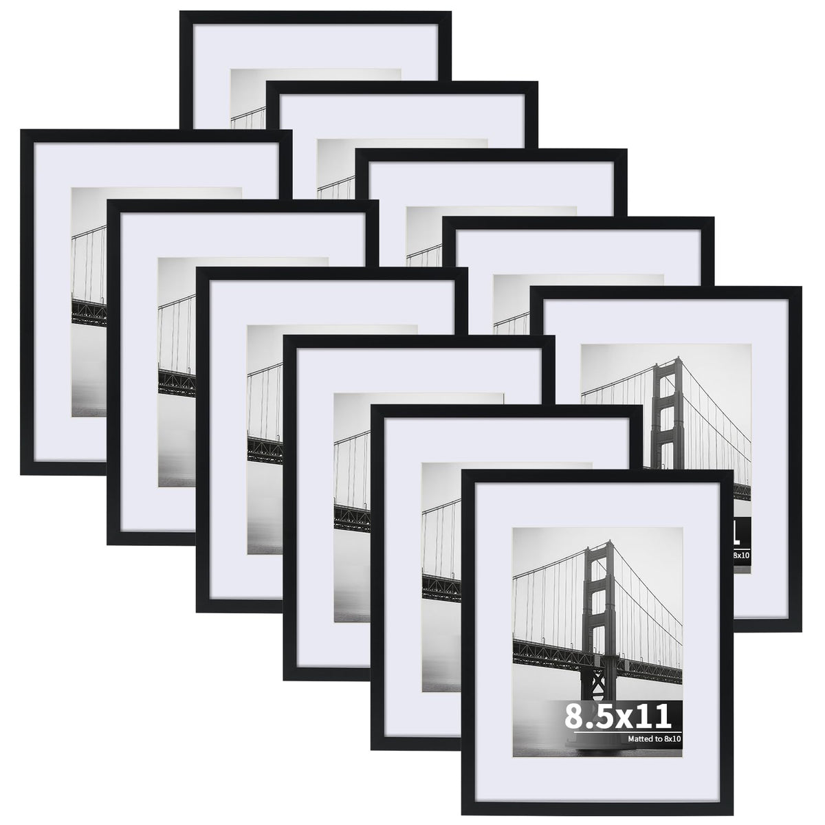 CRUGLA 8.5x11 frame set front view for versatile wall or desk display.
