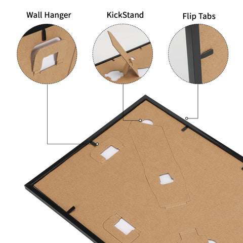CRUGLA 8x10 frame supports 5x7 with mat or 8x10 without mats.