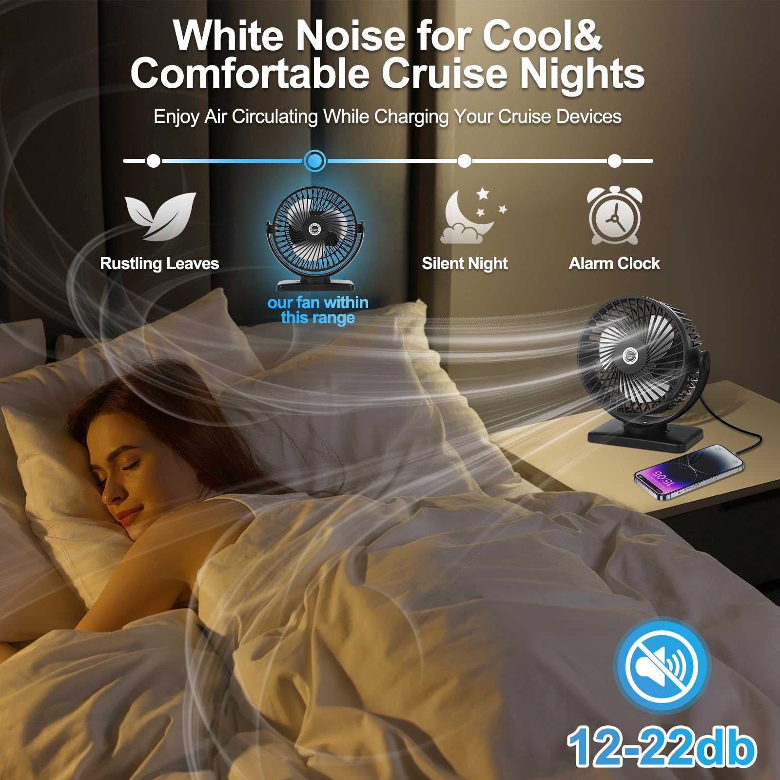 CruiSeaU LED light provides adjustable illumination for late-night reading.