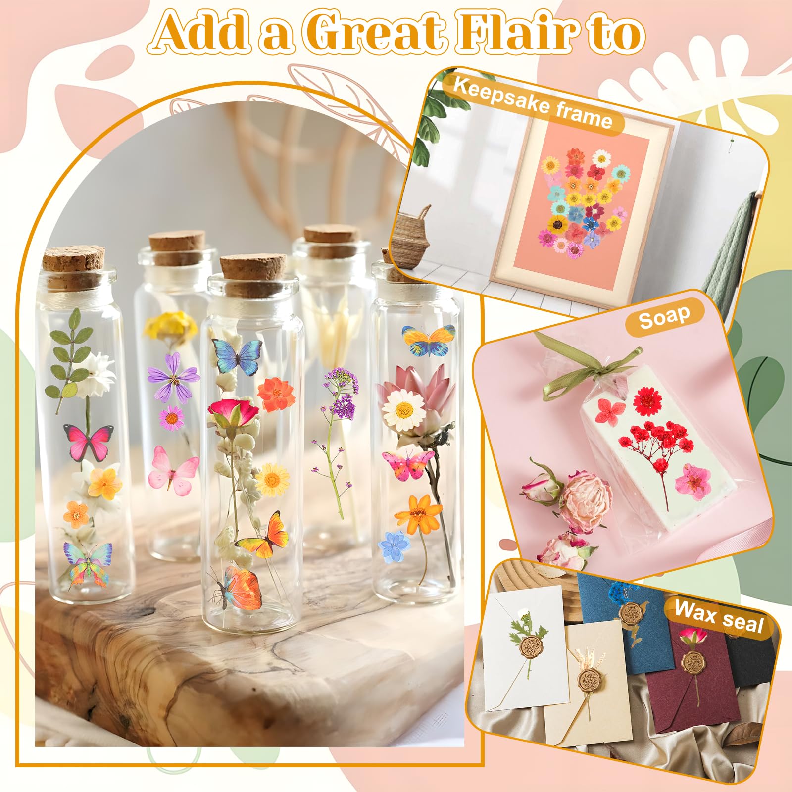 Cruzix flowers for candles – decorative, color-rich layers in handmade candles.