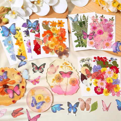 Cruzix resin crafts – dried blooms integrated into jewelry and art pieces.