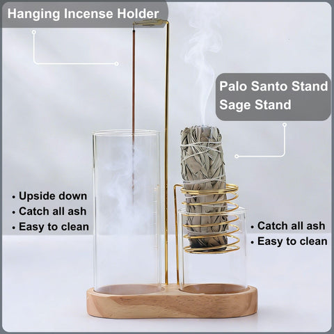 CrysDeco alligator clip holder accommodating incense lengths and thicknesses.