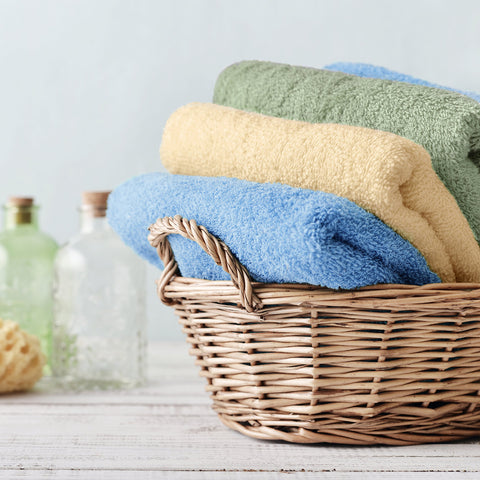 CrystalTowels luxury bathroom ambiance with soft plush terry feel