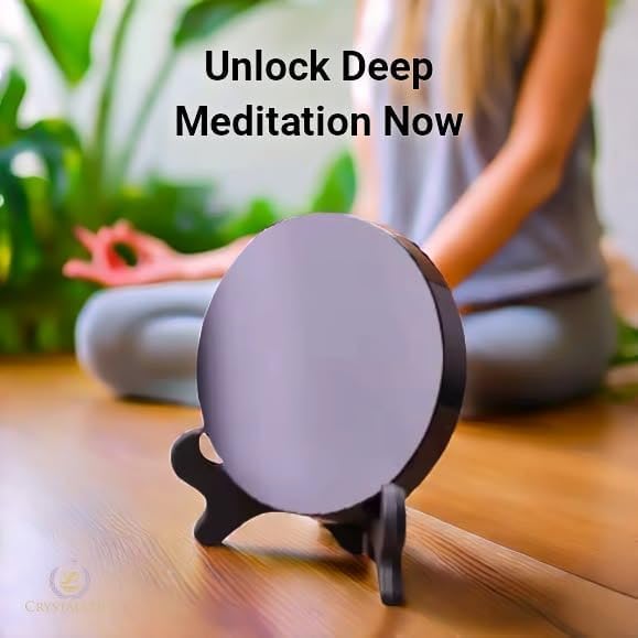 CRYSTALSTILE Obsidian mirror as a portal for mindful astral exploration.