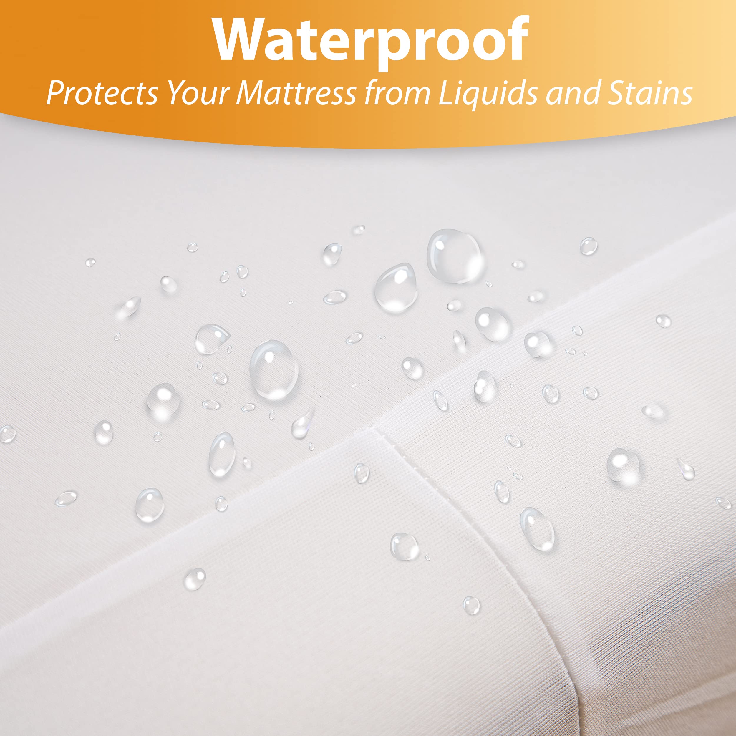 CrystalTowels queen-size protector with breathable fabric keeps sleep surface cool and quiet.