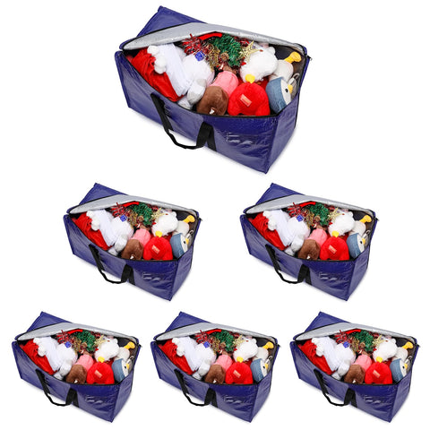 Cryster six-pack moving bags stacked neatly for dorm room storage.