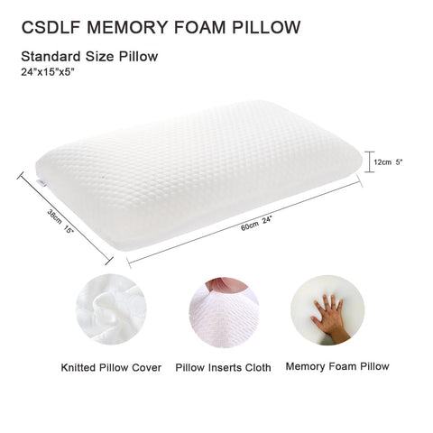 CSDLF memory-foam pillow ideal for back and side sleepers, promoting alignment