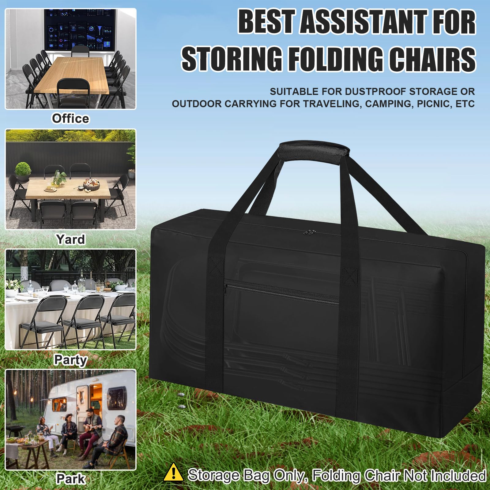 CSOKRE bag protecting chairs from dust and moisture in transit.