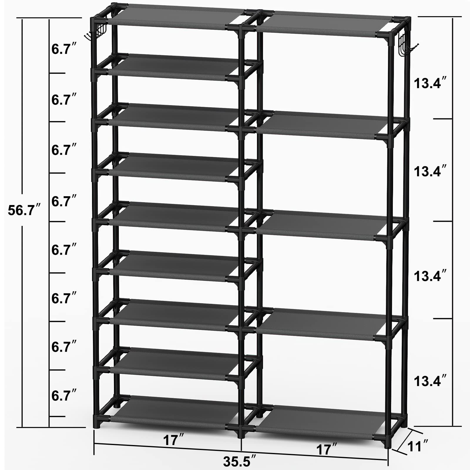 CSXGBAB black finish complements decor while maximizing storage