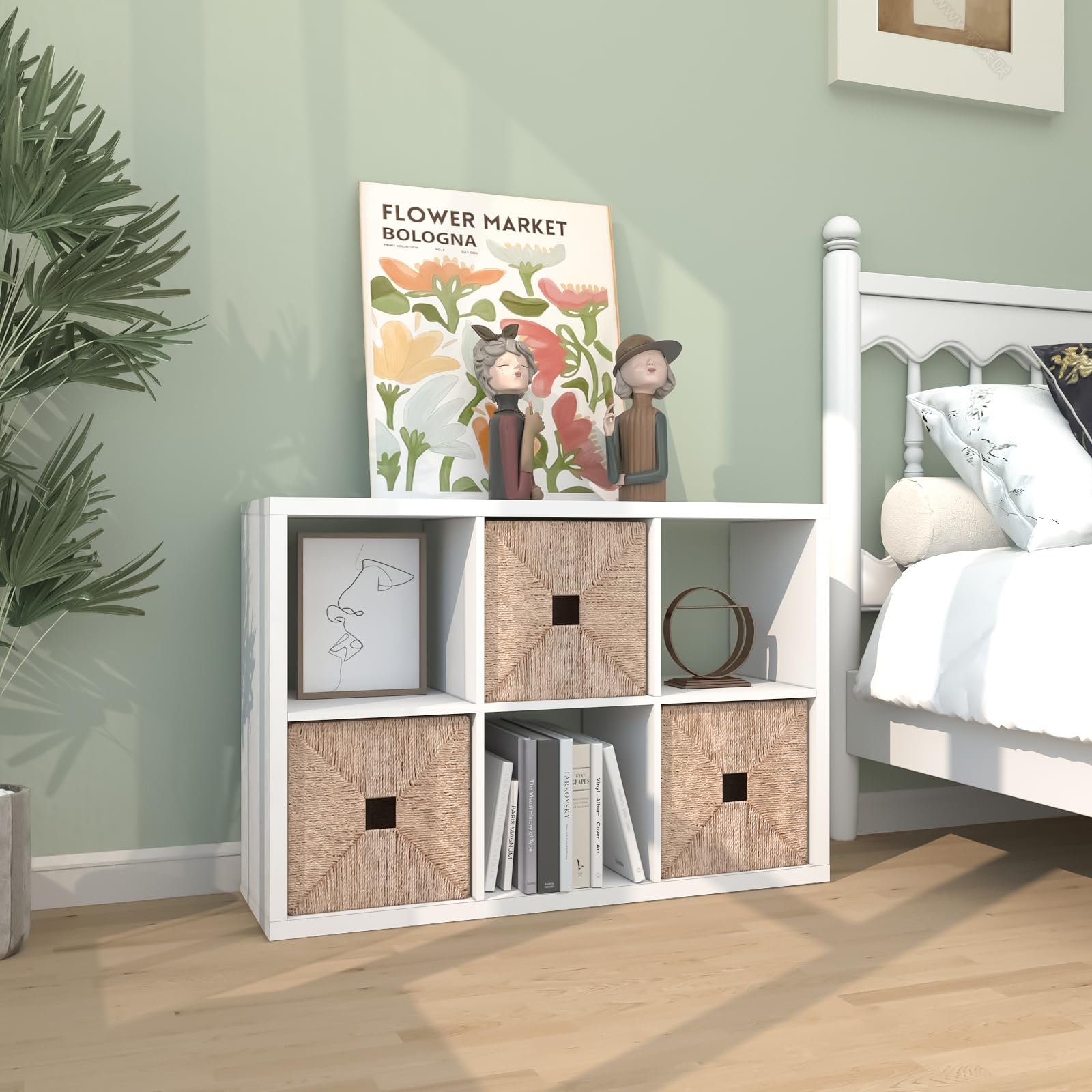 CTESNE 6-cube storage side view shows compact footprint ideal for small rooms.