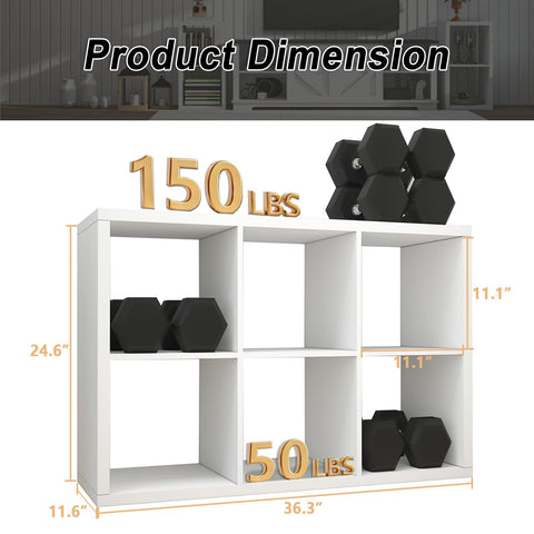 CTESNE 6-cube storage top view emphasizes neat organization and display space.