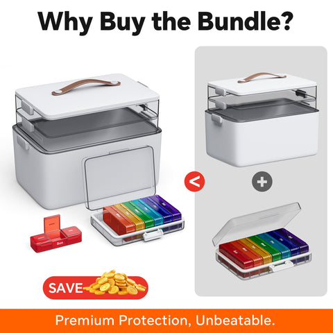 CTIME 3-layer organizer with transparent trays for quick visibility.