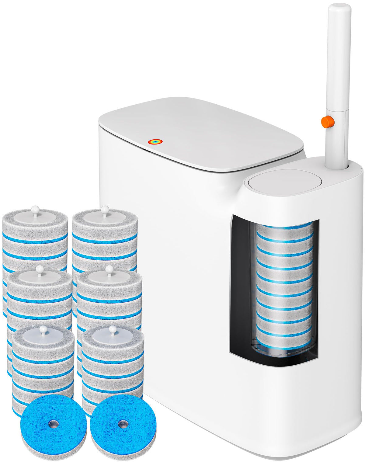 CTIME bathroom trash can set with pop-up lid for easy waste disposal