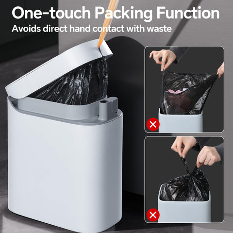 CTIME USB-C rechargeable trash can powering operation