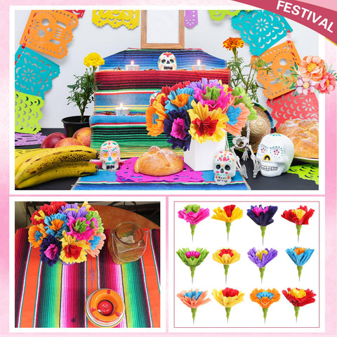 Ctosree birthday party decor flowers add festive color accents.