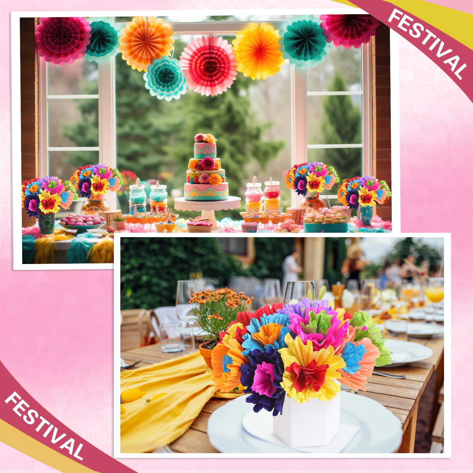 Ctosree colorful rose-like paper flowers elevate home and event decor.