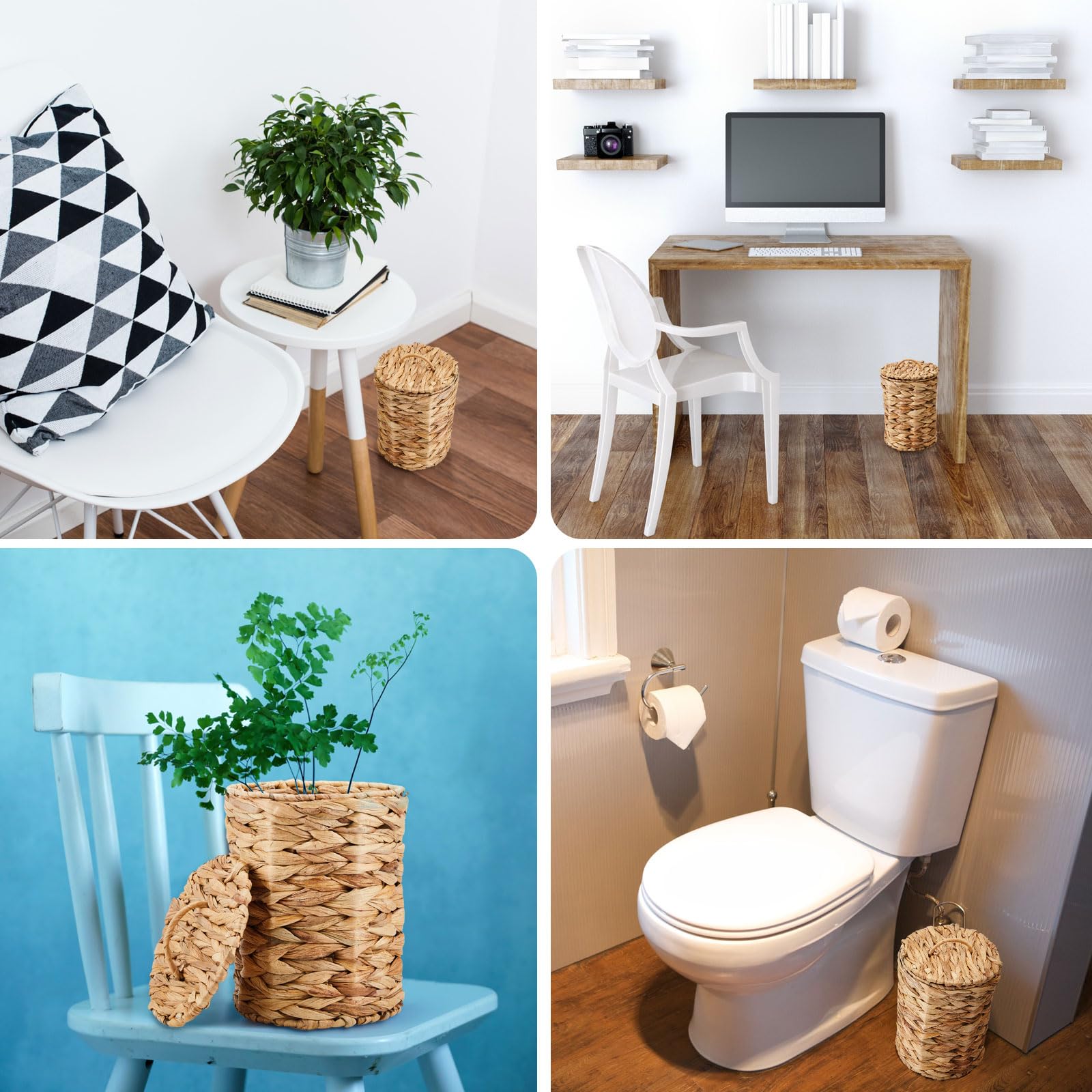 Ctosree woven basket doubles as storage for clothes or toys.