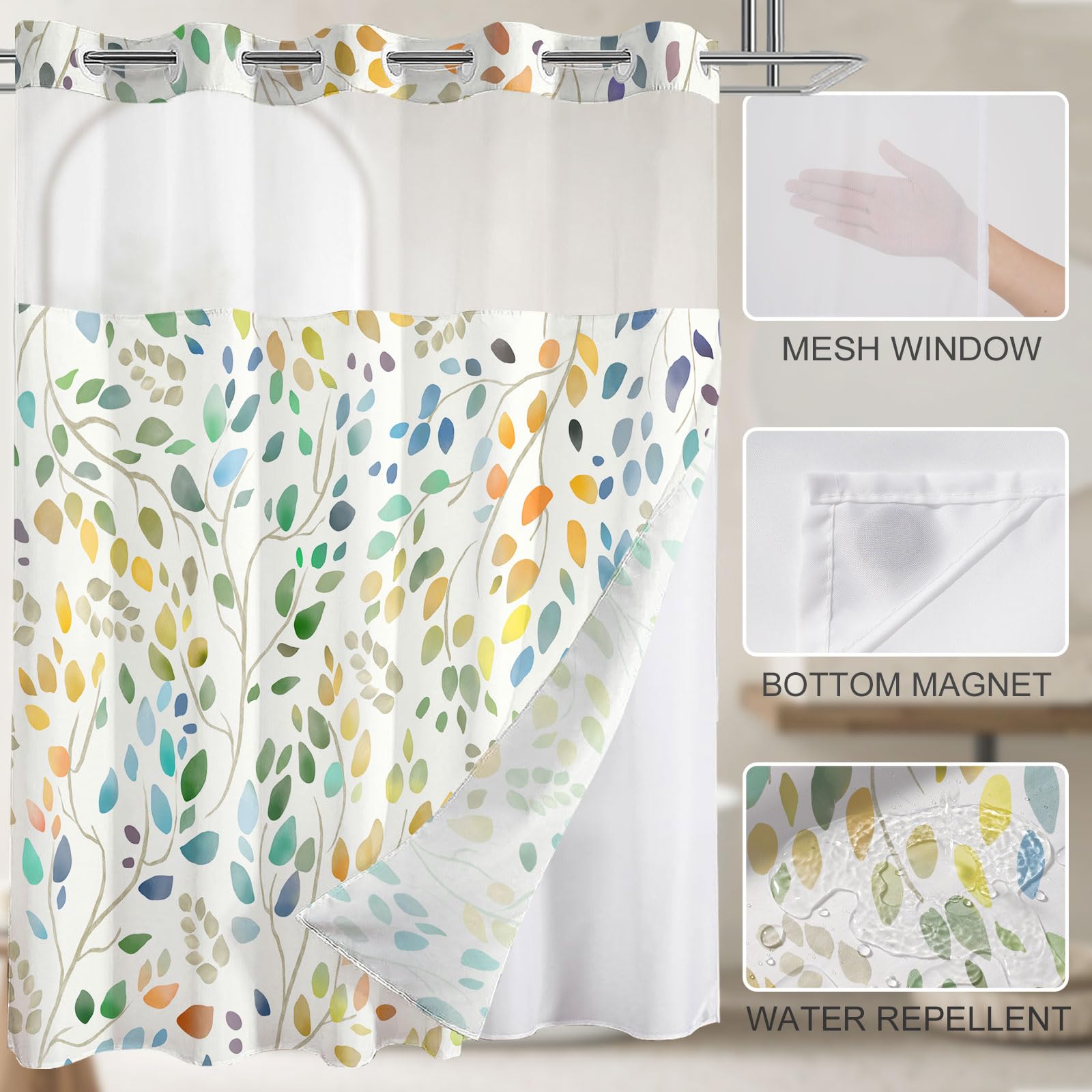 CTOTSYC machine-washable curtain and liner stay vibrant after laundry.