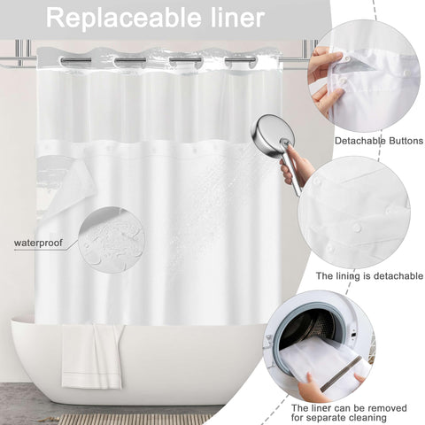 CTOTSYC snap-in liner attachment for secure, splash-free bathroom floors.