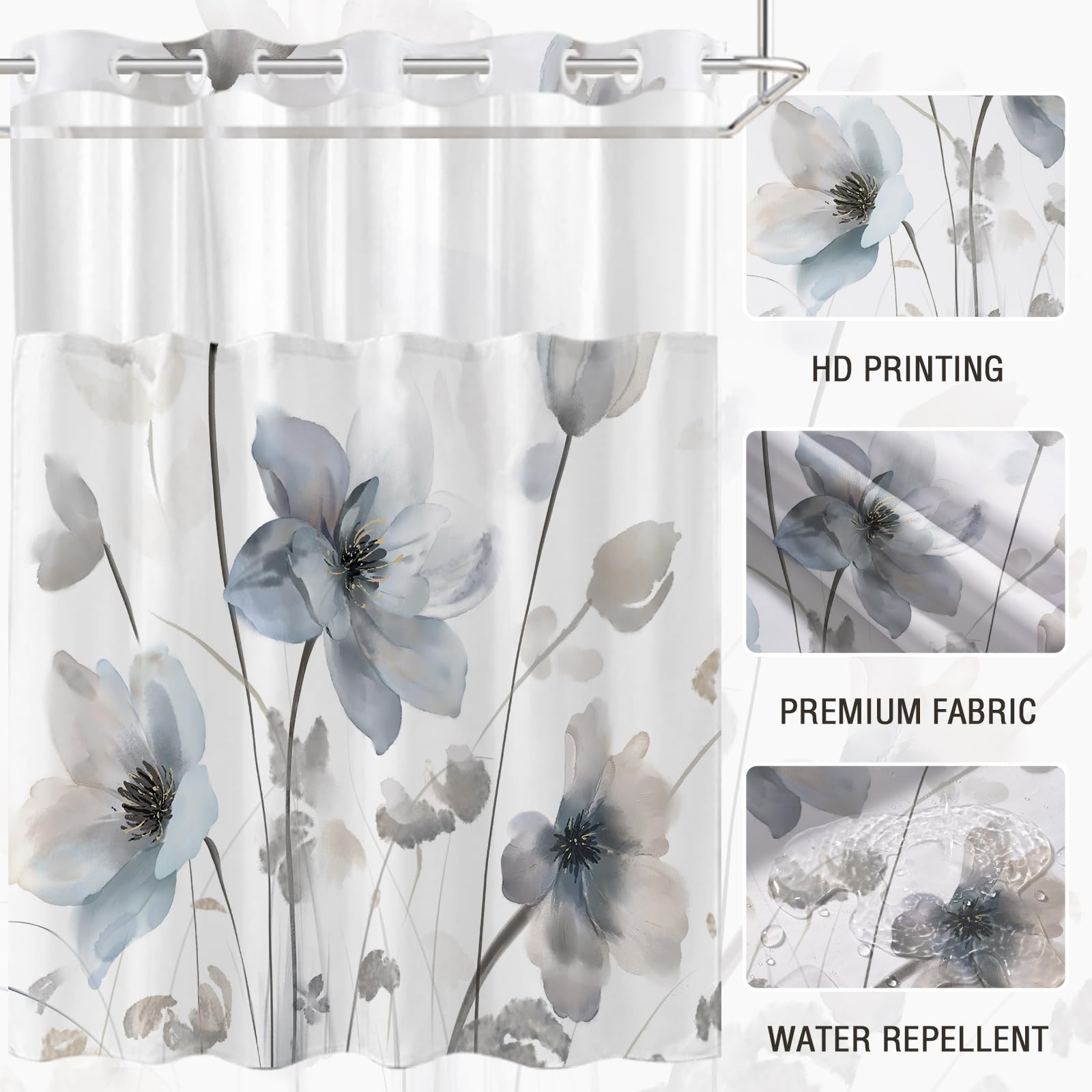 CTOTSYC standard size 71x74 curtain fits most baths