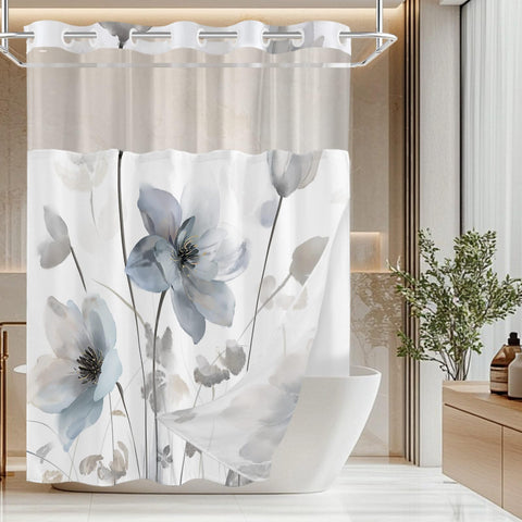 CTOTSYC water-resistant curtain protects bathroom surfaces