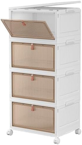CTSNSLH 4-tier storage bin with lid keeps items dust-free and easy to access.
