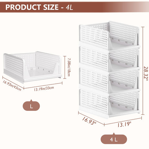 CTSNSLH plastic drawer basket in white ideal for drawers and shelves.