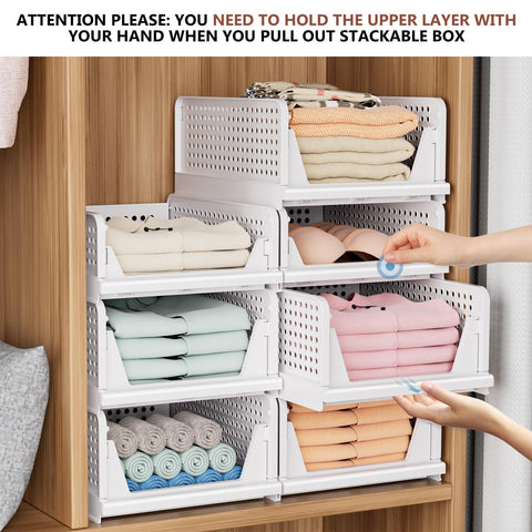 CTSNSLH stackable wardrobe storage bins for modular closet organization.