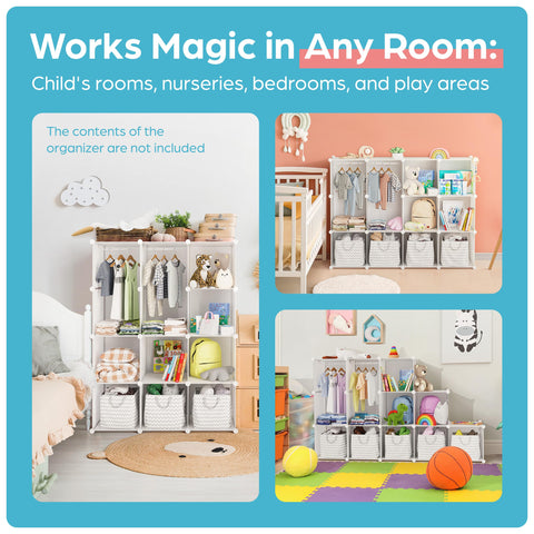 CUBEDIY color options pink white blue match your nursery decor.